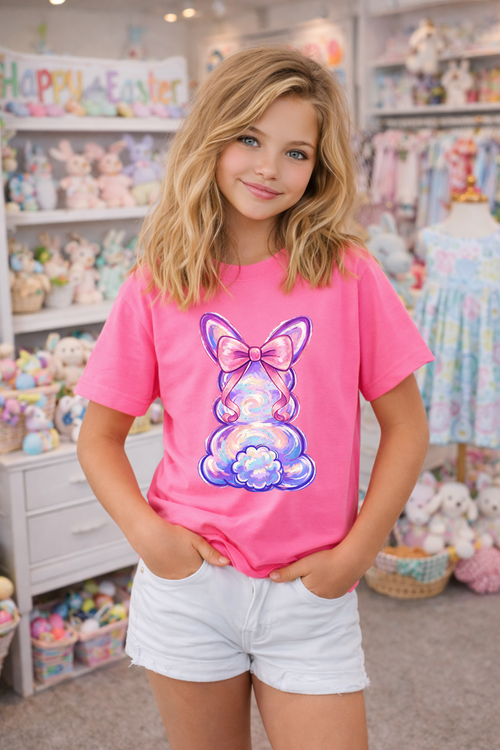 Load image 1 in gallery view. Hand Painted Pink Bunny