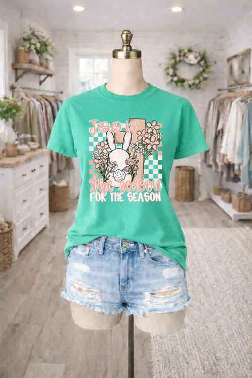 Load image 1 in gallery view. Jesus Is The Reason For The Season Checkered