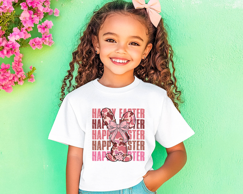 Load image 1 in gallery view. Pink Camo Happy Easter