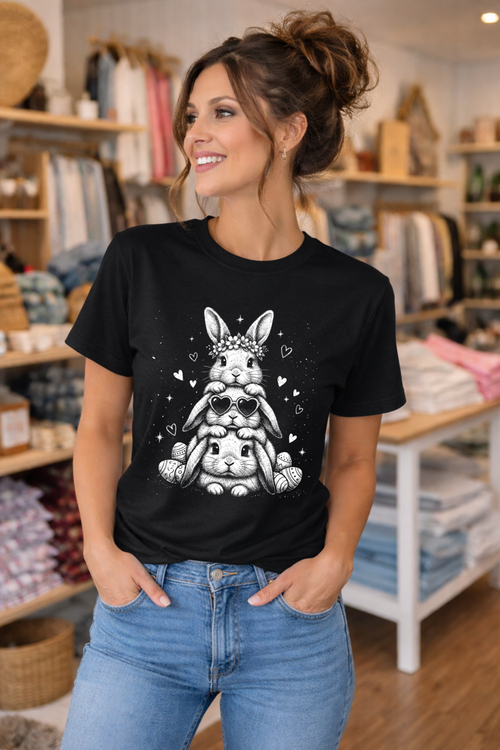 Load image 1 in gallery view. Halftone Bunnies