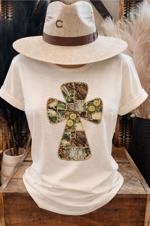 Load image 1 in gallery view. Camo Stitched Cross