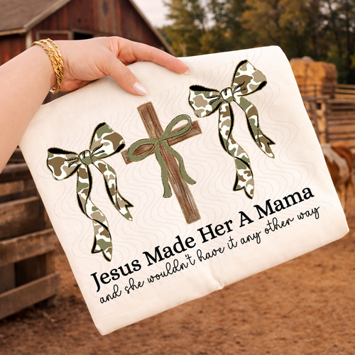Load image 1 in gallery view. Camo Jesus Made Her A Mama
