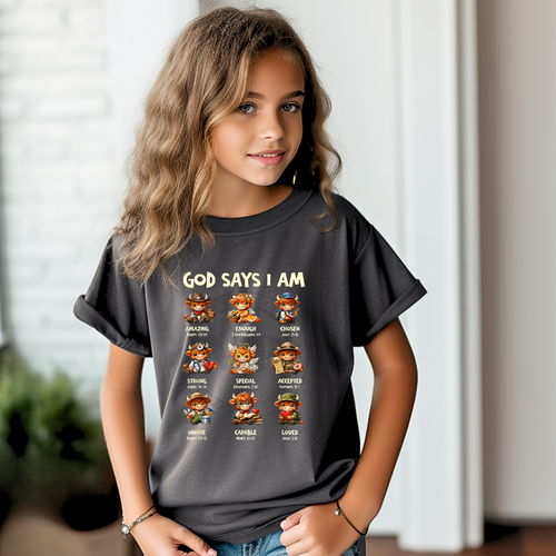 Load image 1 in gallery view. Highland Cow God Says I Am