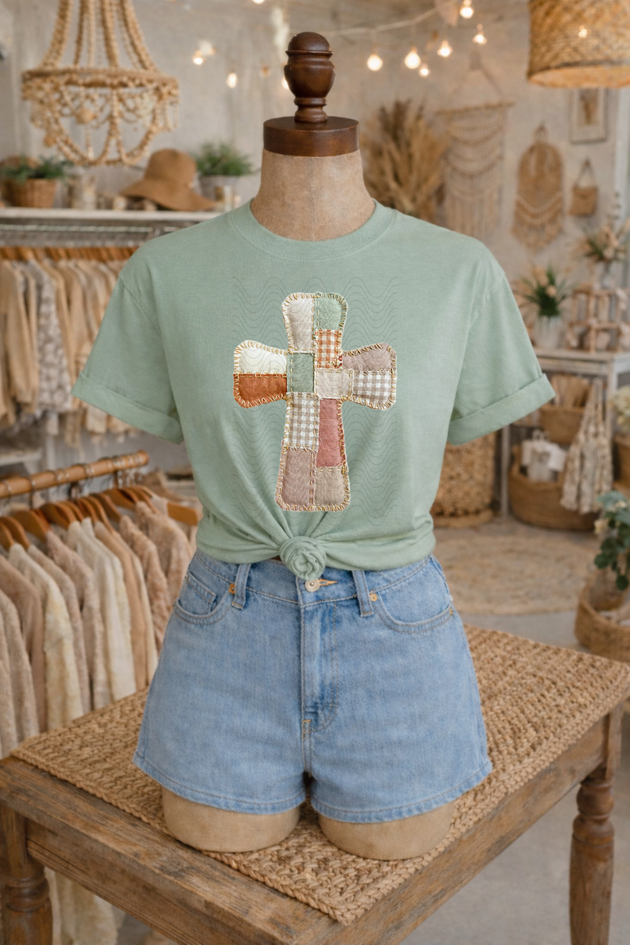 Boho Patchwork Cross