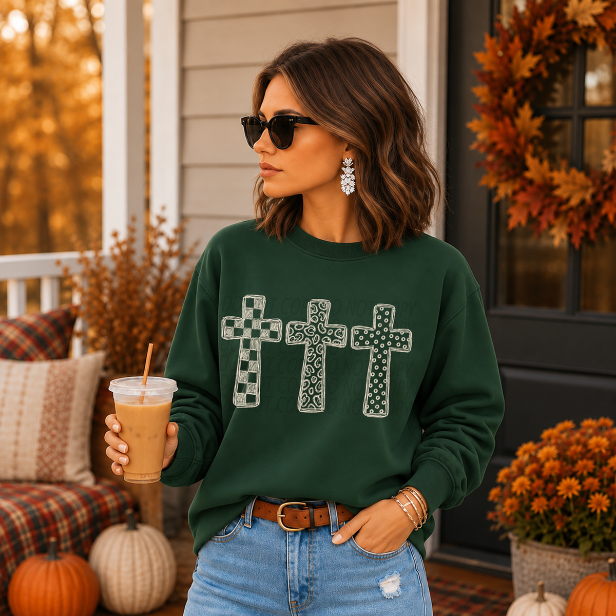 3 Outline Crosses