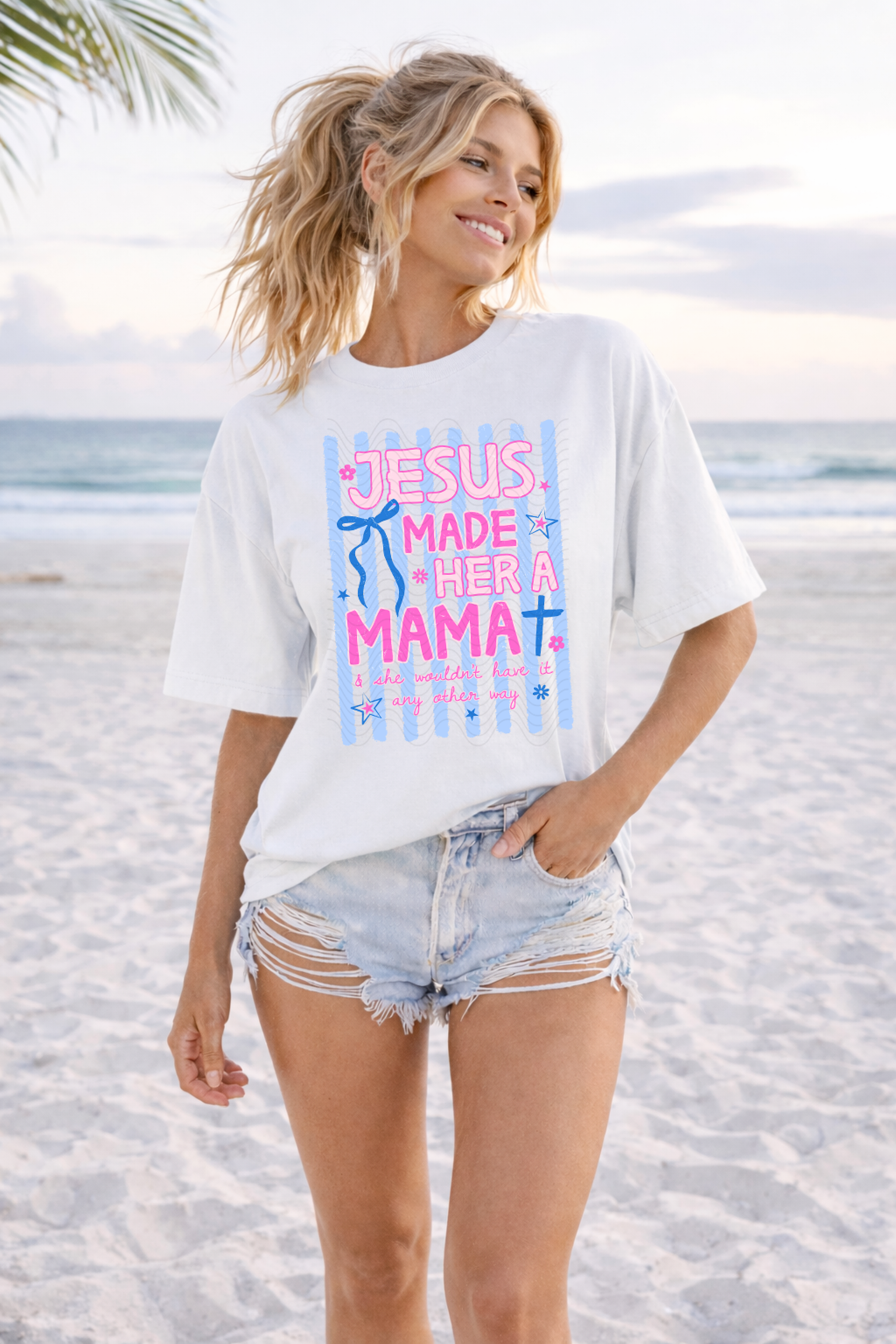 Jesus Made Her A Mama Stripes