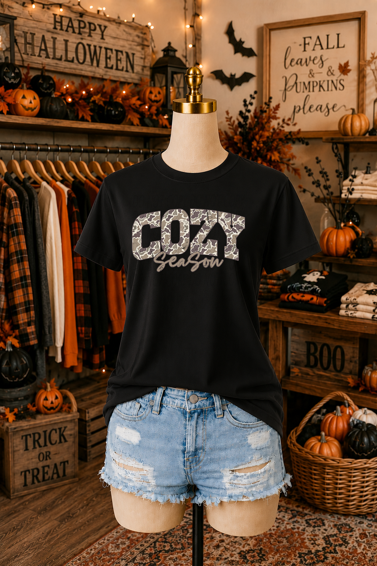 Distressed Camo Cozy Season