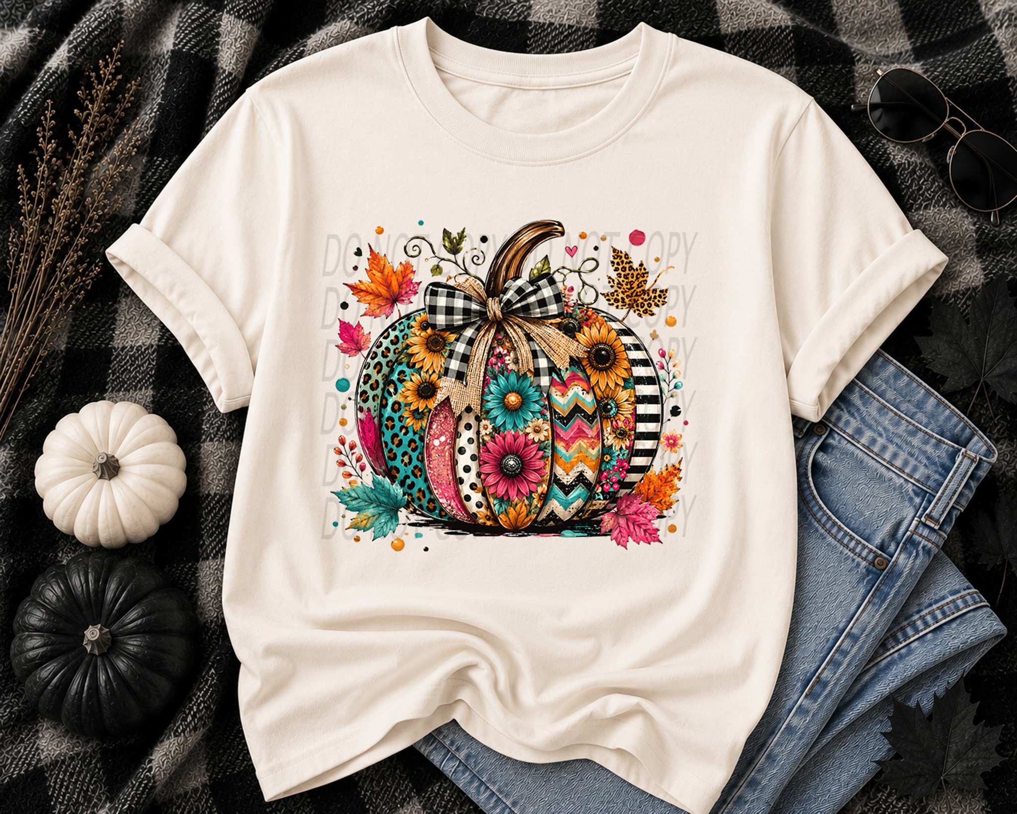 Sunflower Boho Pumpkin