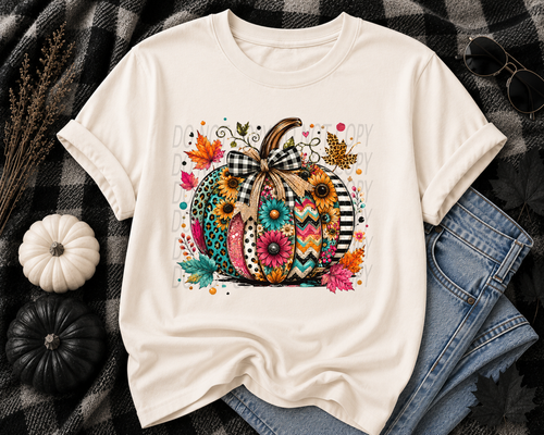 Load image 1 in gallery view. Sunflower Boho Pumpkin