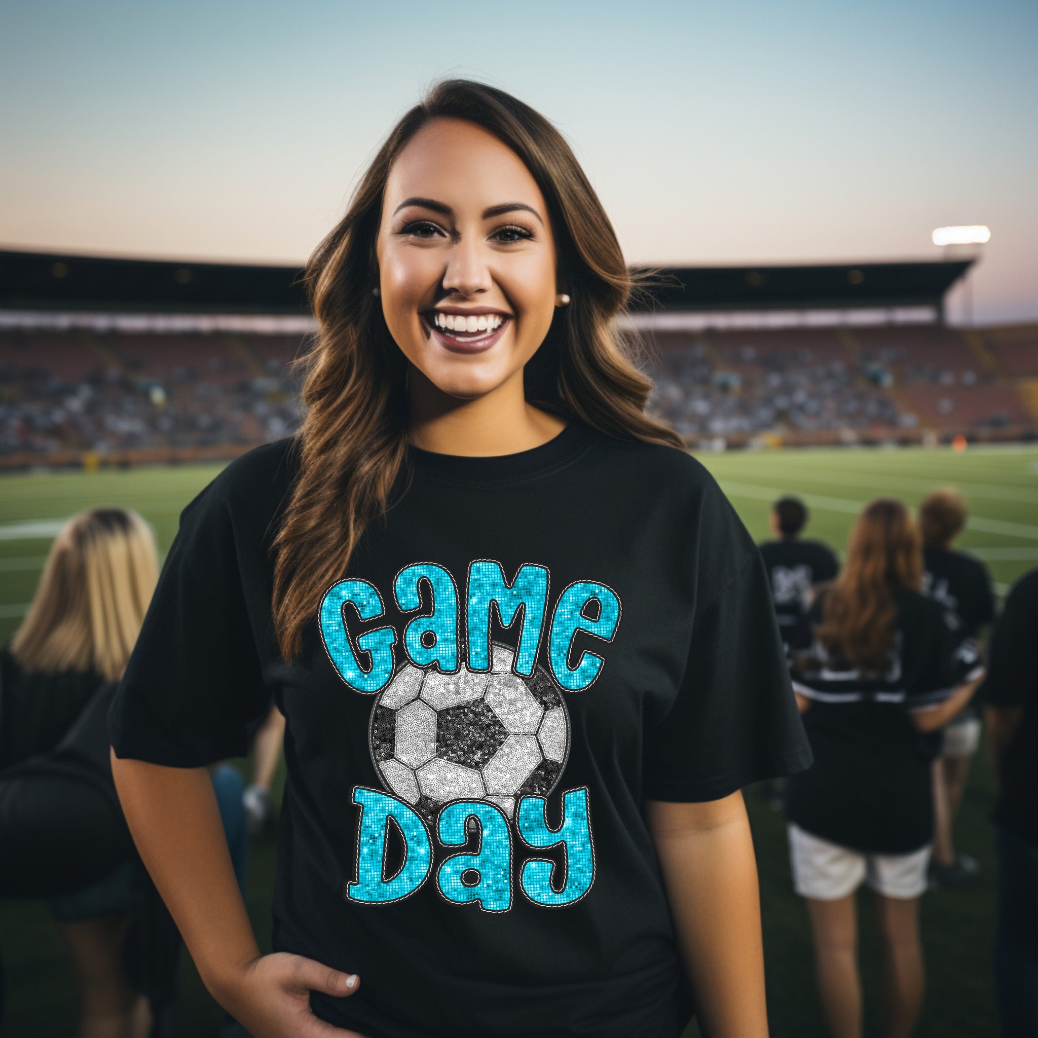 Soccer Game Day Faux Sequin