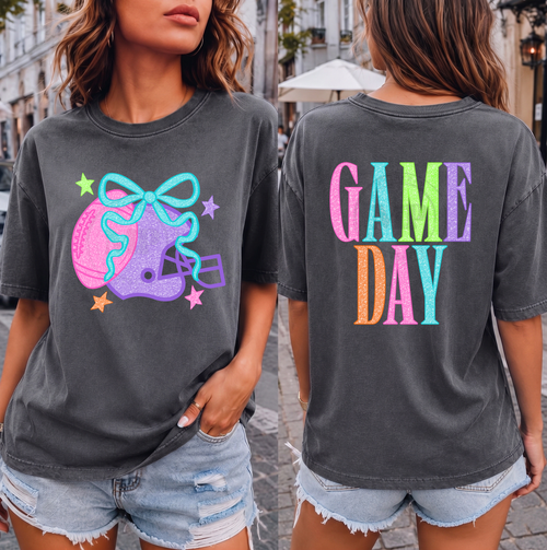 Load image 1 in gallery view. Bright Game Day with Helmet
