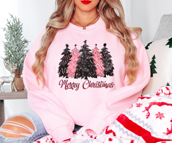 Pink and Black Painted Merry Christmas