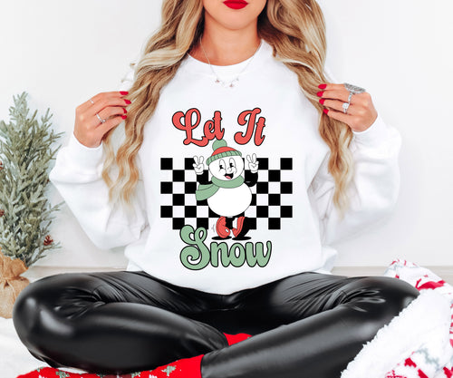 Load image 1 in gallery view. Let It Snow Checkered