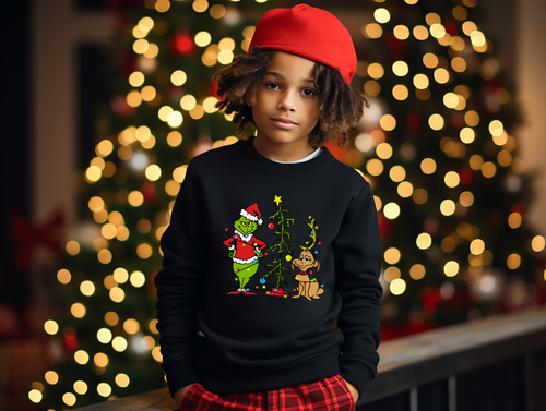 Load image 1 in gallery view. Christmas Man and His Dog