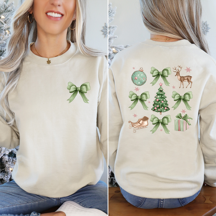 Green Coquette Christmas Bows