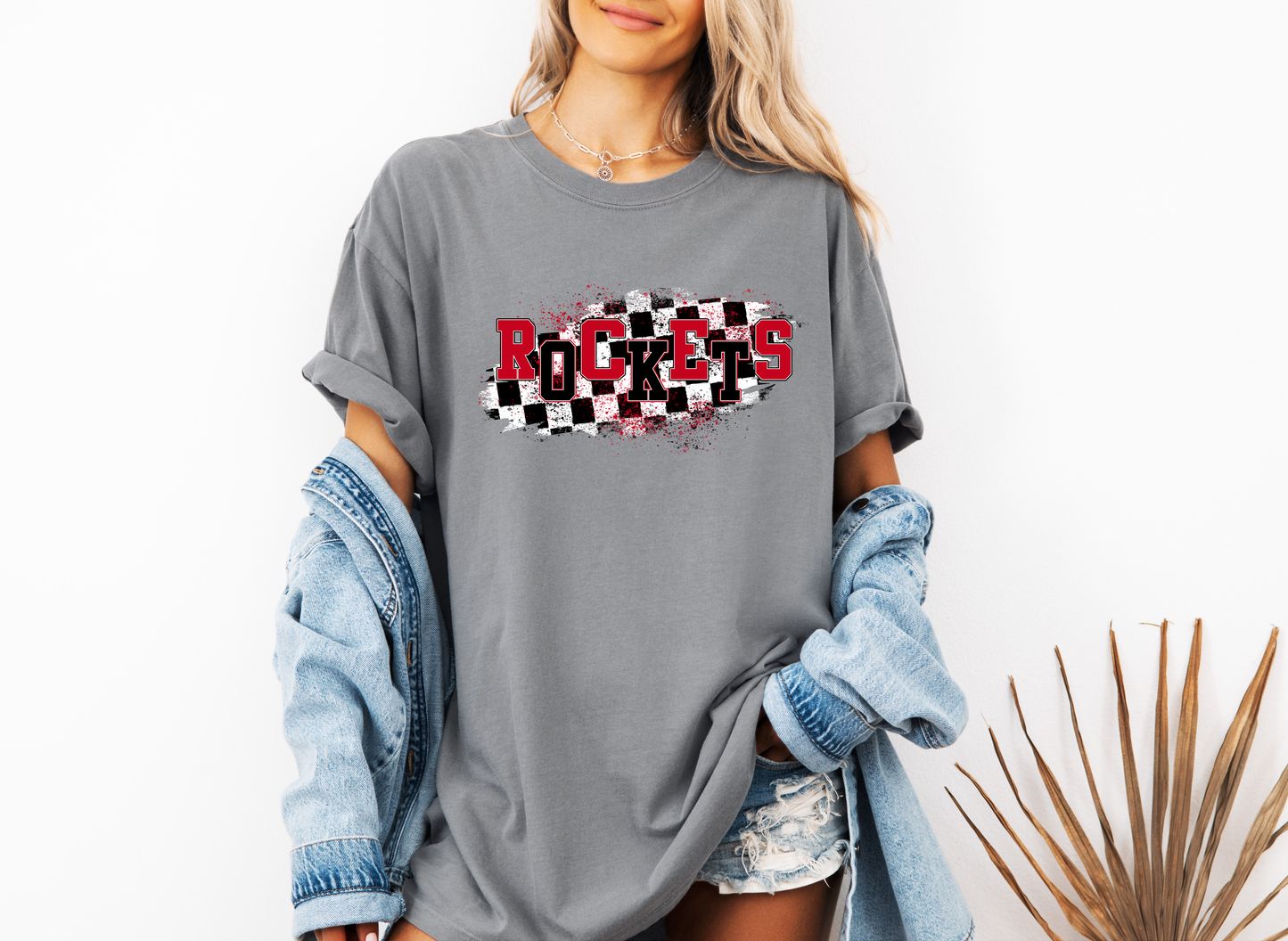 Distressed Checkered Rockets