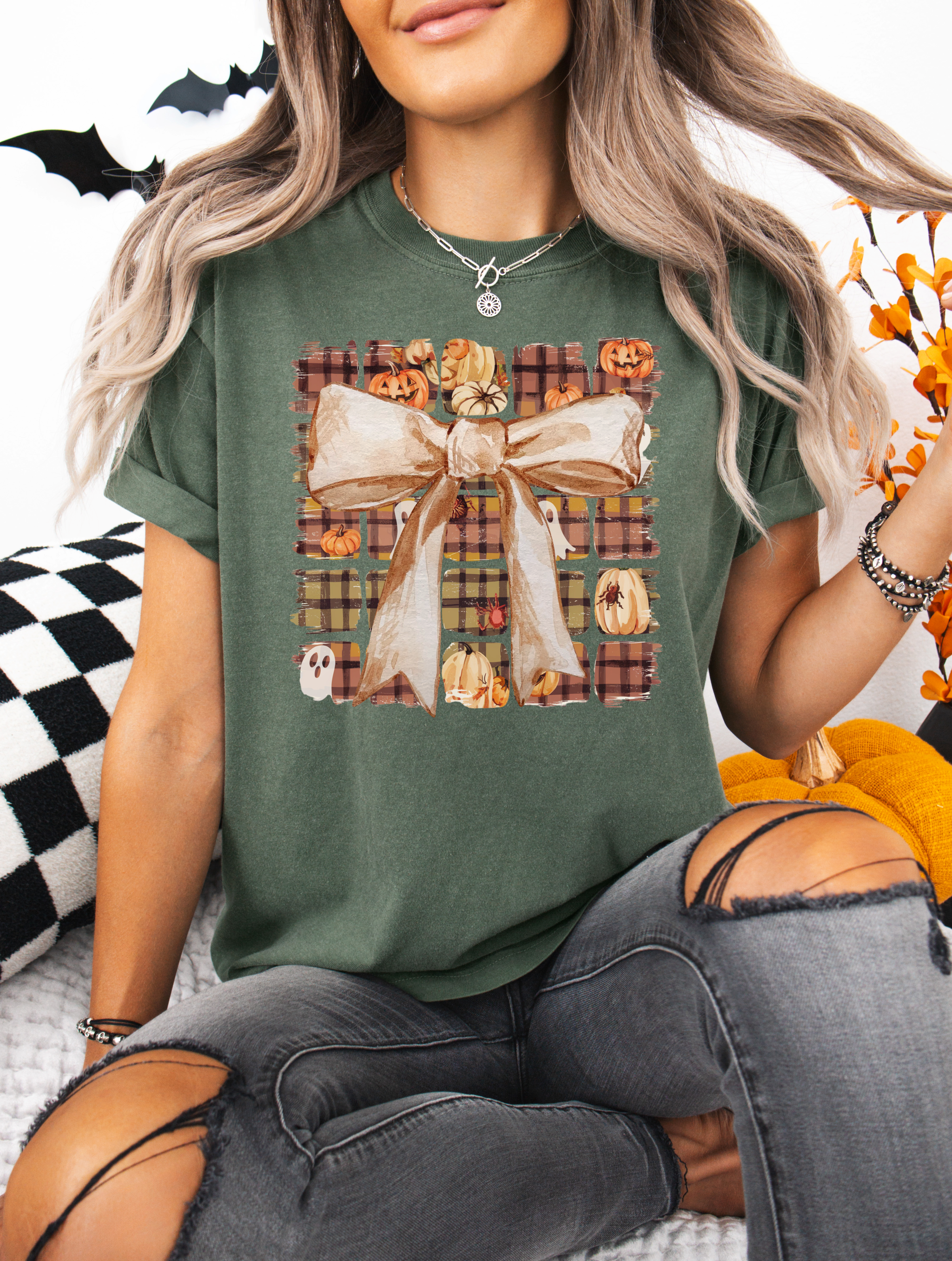 Distressed Fall Bow Pattern
