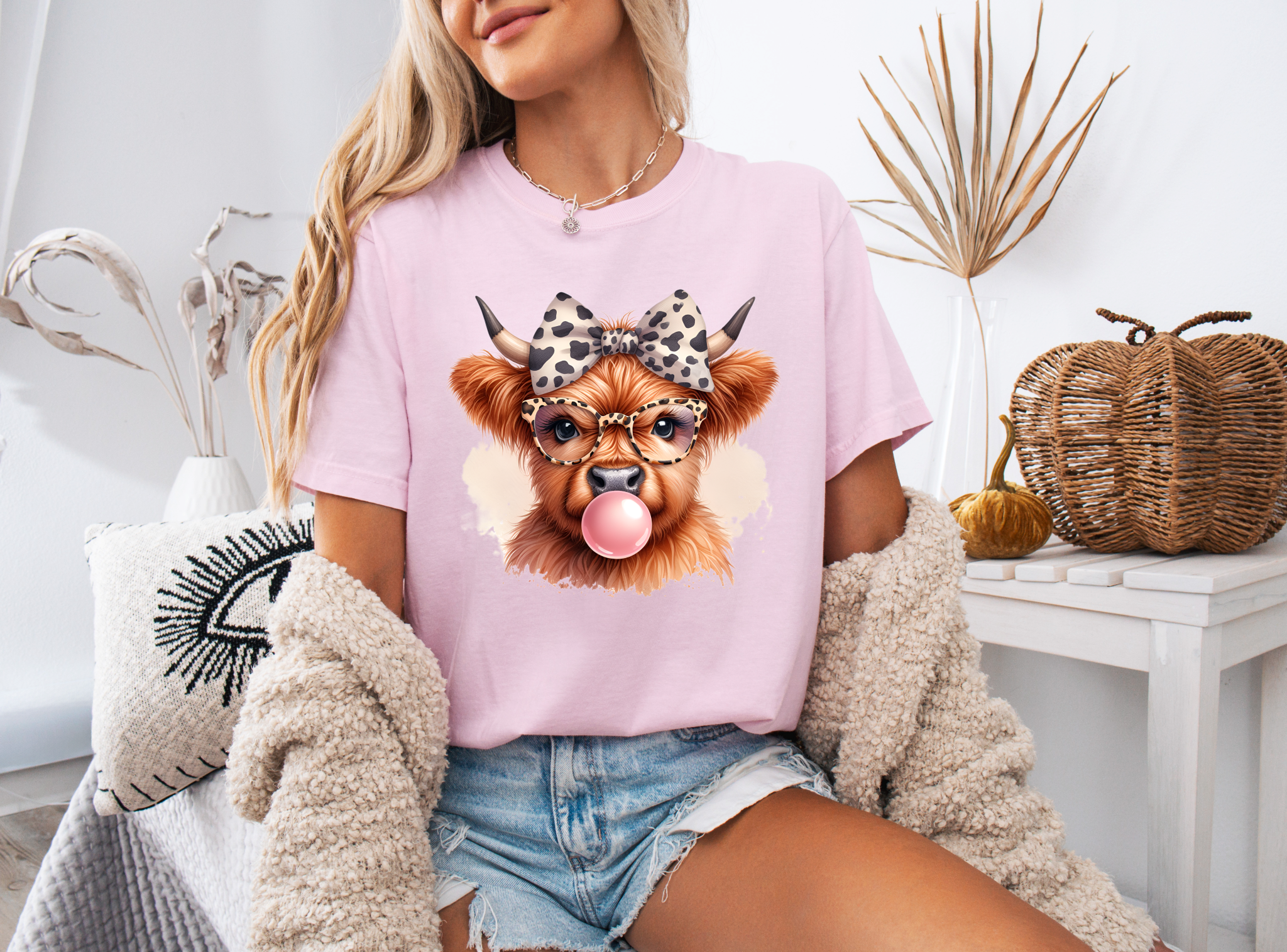 Bubble Gum Highland Cow