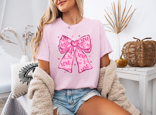 Load image 1 in gallery view. XOXO Pink Bow