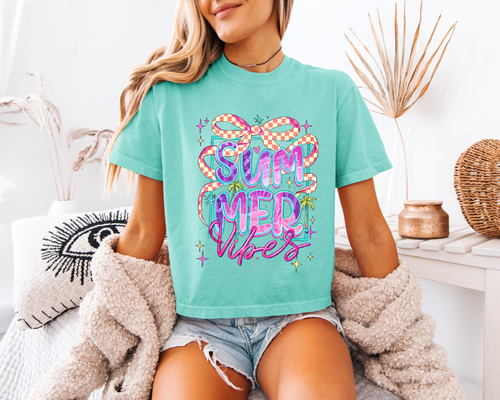 Load image 1 in gallery view. Summer Vibes Checkered Bow