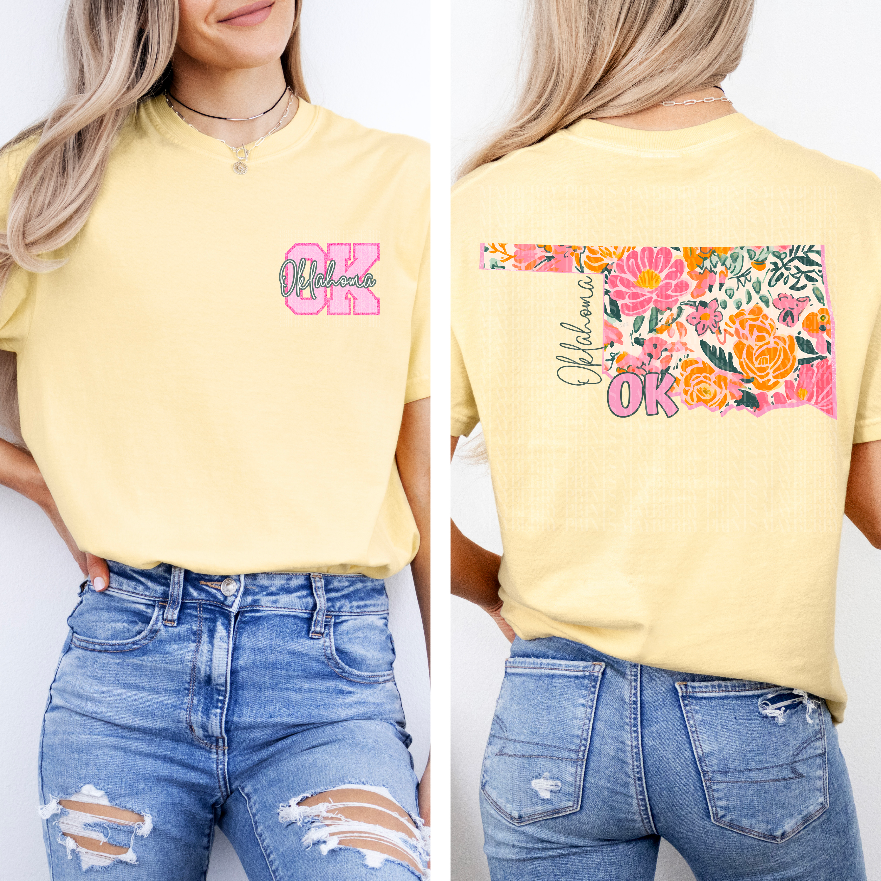 Pink Floral Oklahoma