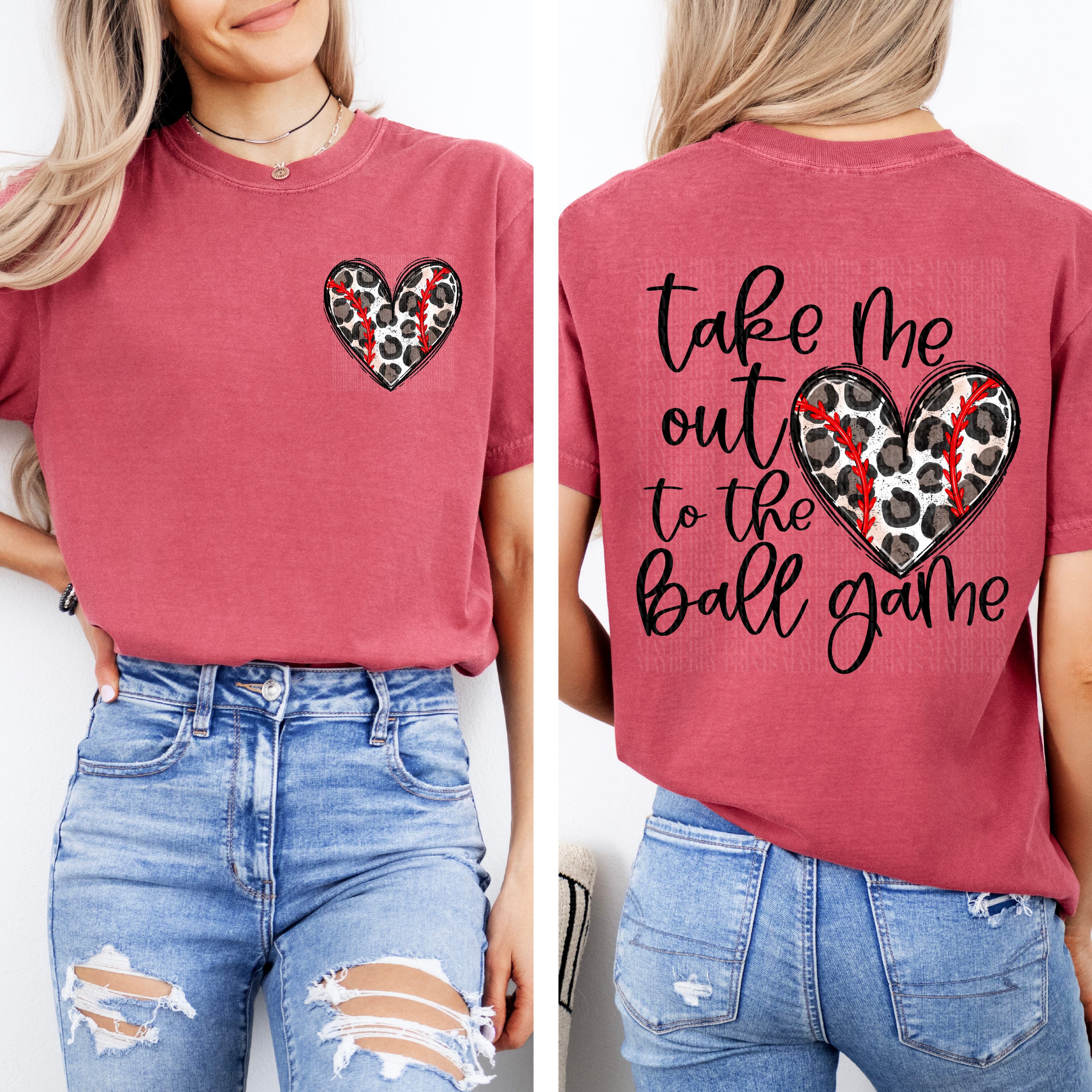 Take Me Out To The Ball Game Leopard Heart