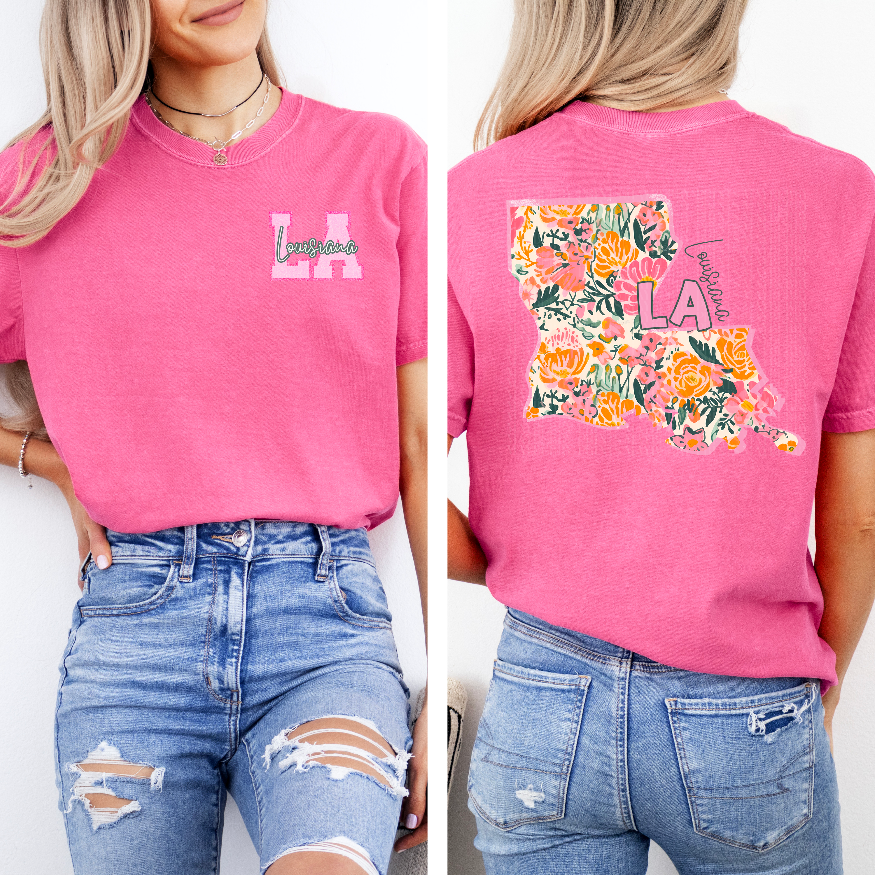 Pink Floral Louisiana