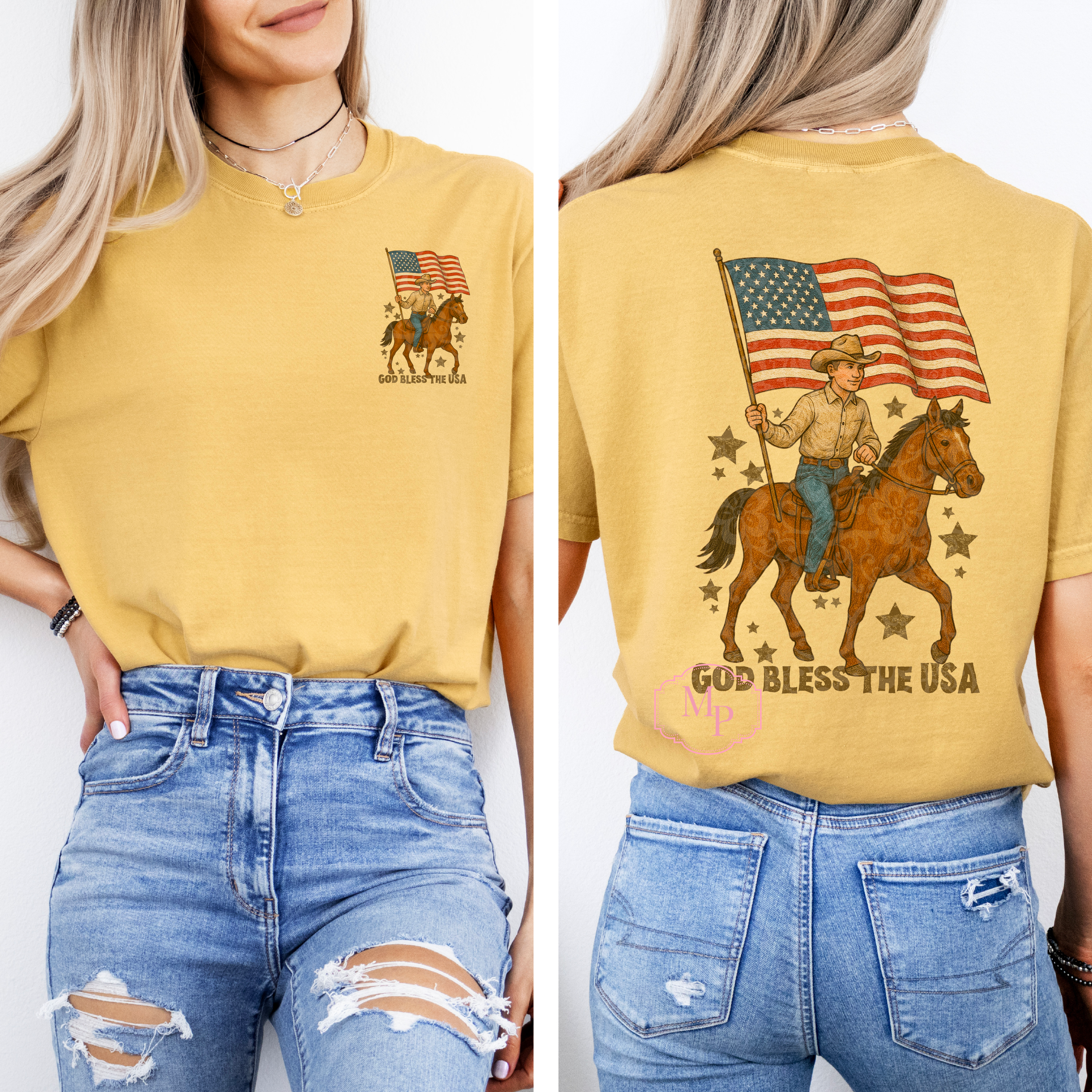 Cowboy God Bless The USA