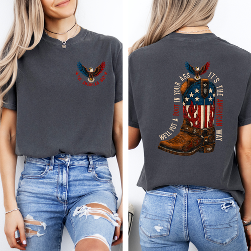 Load image 1 in gallery view. We'll Put A Boot In Your Ass Western