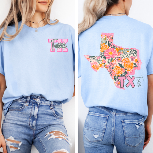 Load image 1 in gallery view. Pink Floral Texas