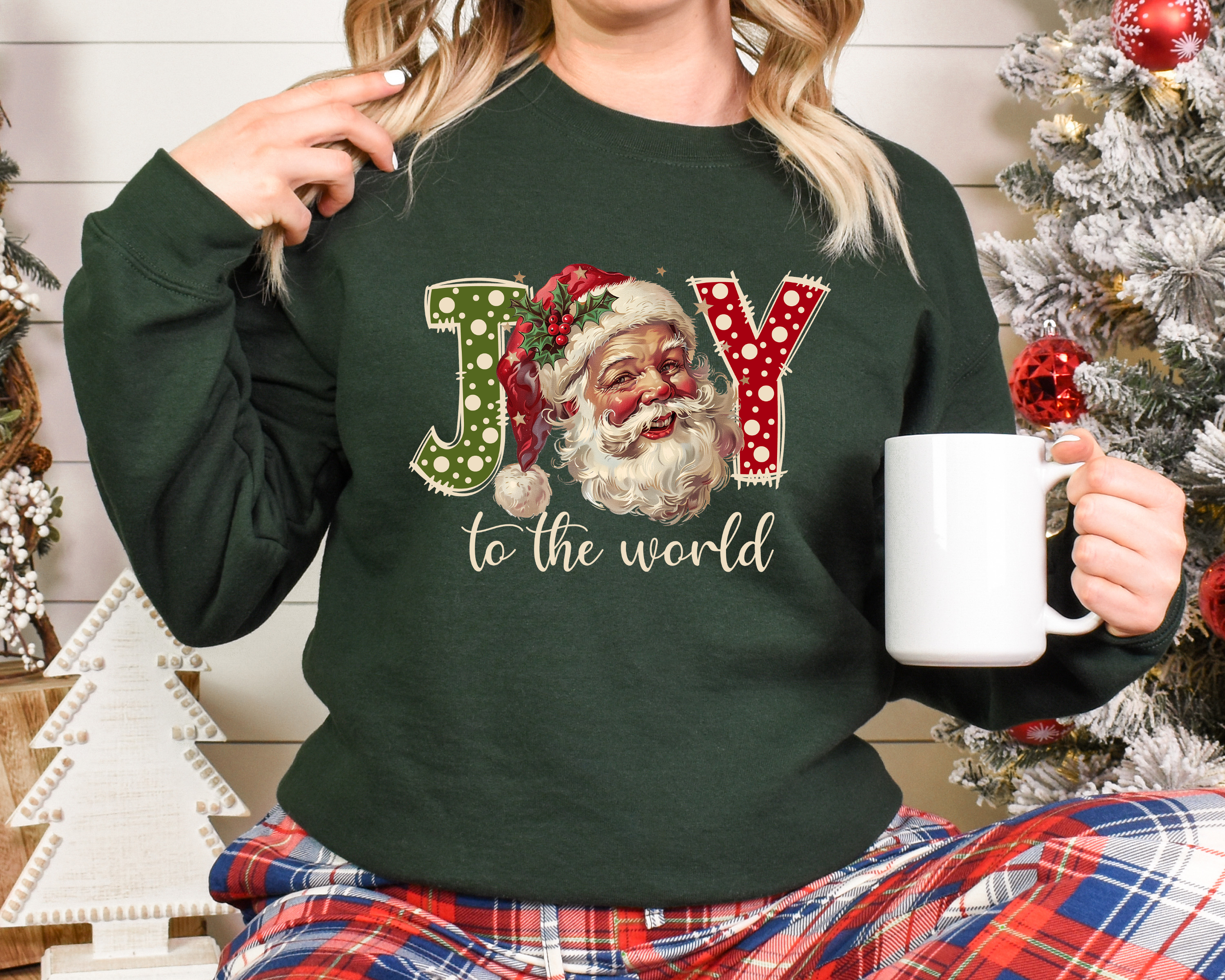 Vintage Joy To The World Santa
