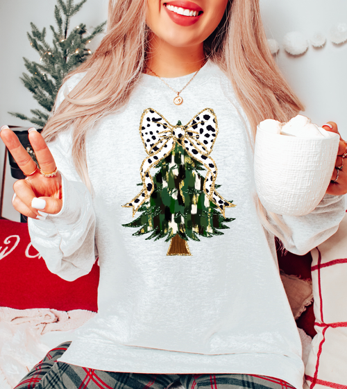 Load image 1 in gallery view. Glitter Leopard Christmas Tree