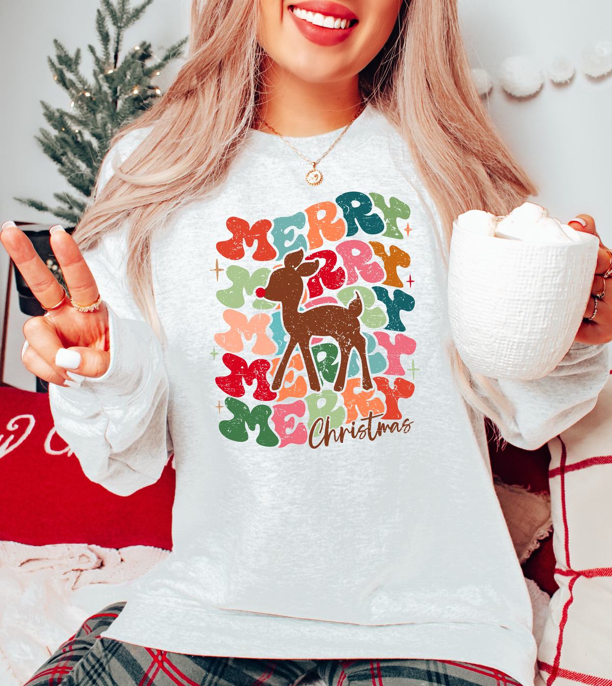Merry Echo Christmas Distressed