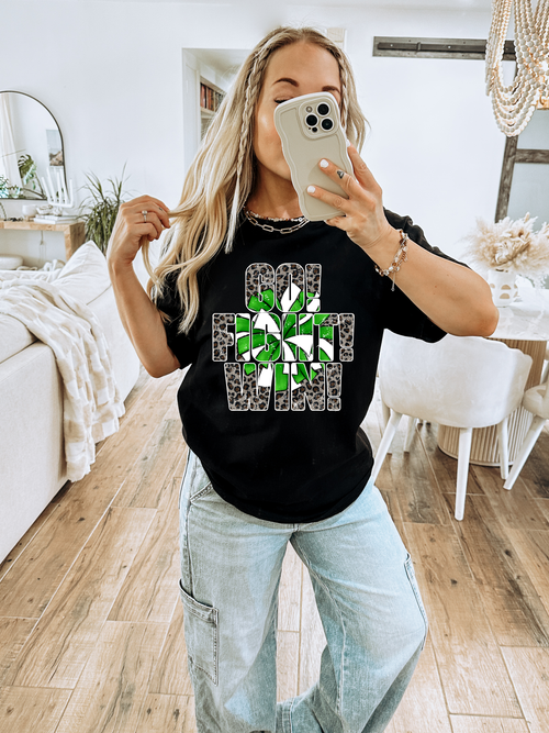 Load image 1 in gallery view. GO FIGHT WIN - GREEN