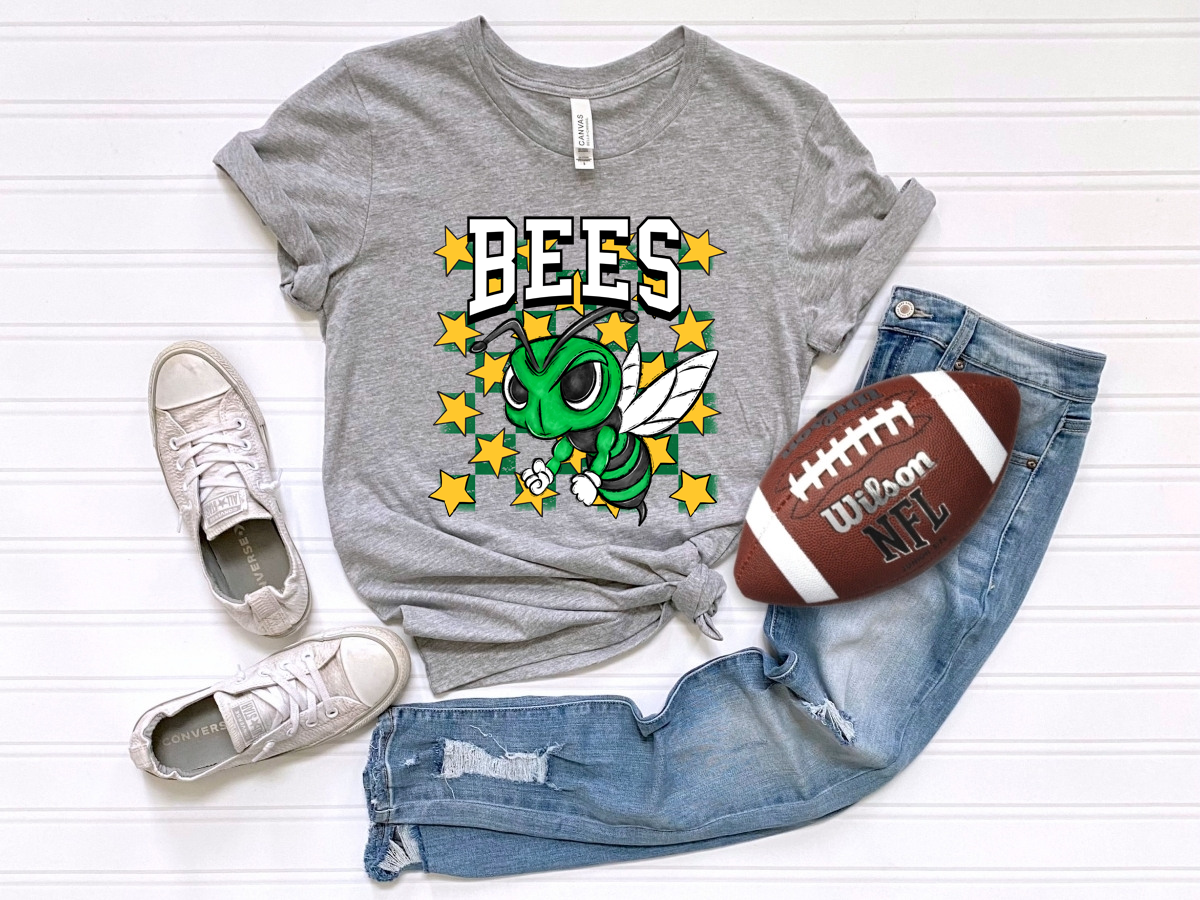 Checkered Bees Green