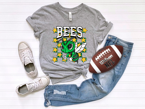 Load image 1 in gallery view. Checkered Bees Green