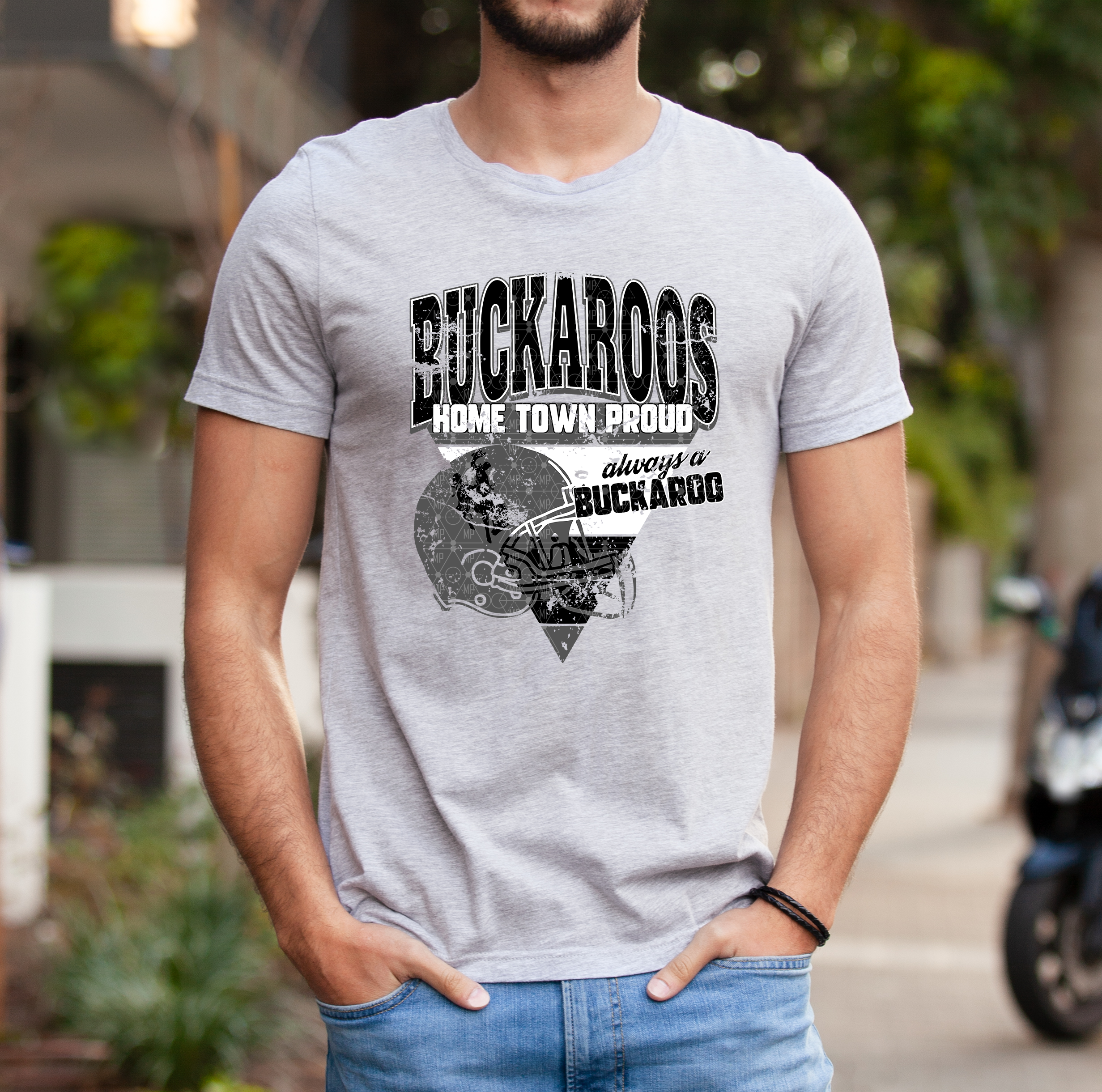 Distressed Buckaroo with Helmet