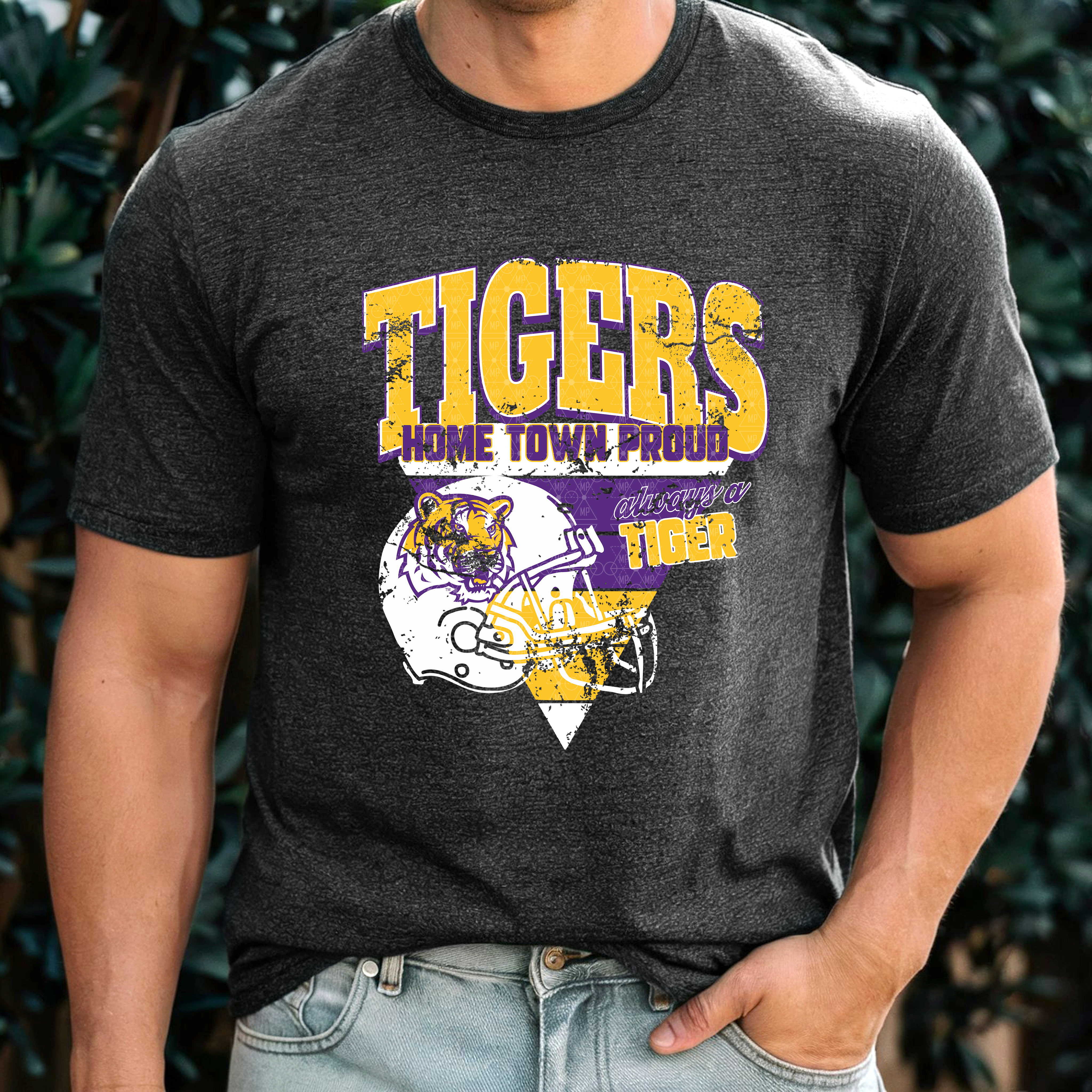 Distressed Tigers with Helmet