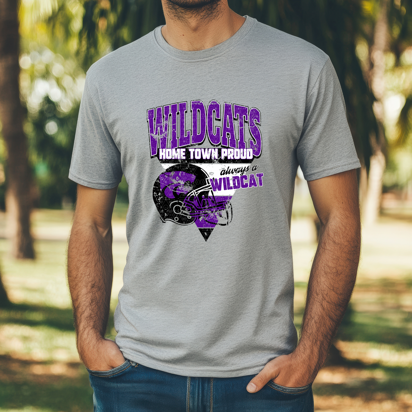Distressed Wildcat with Helmet