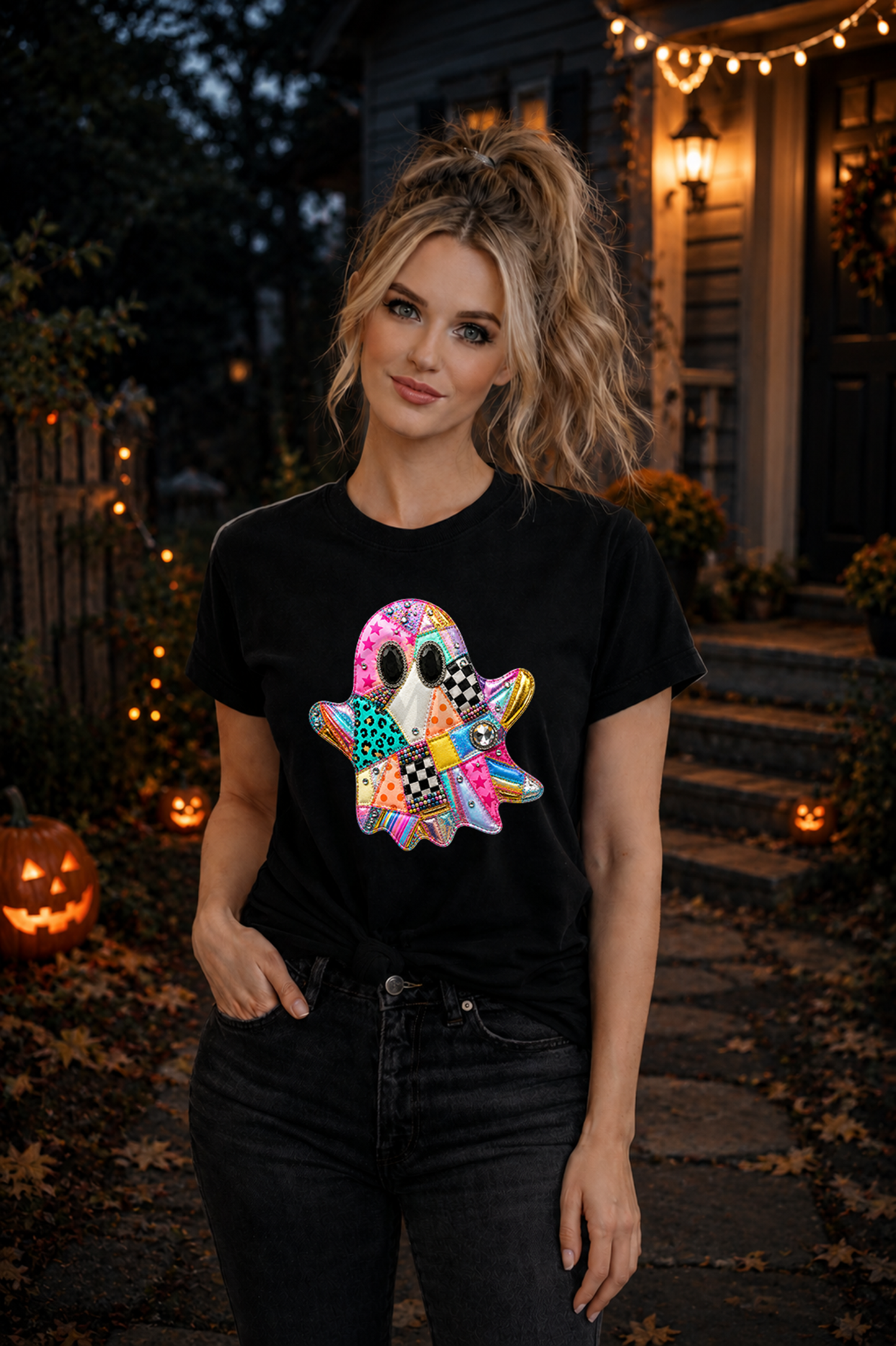 Bright Patchwork Ghost