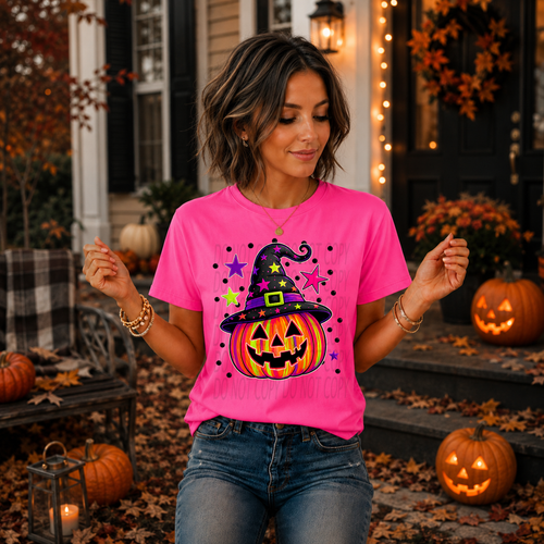 Load image 1 in gallery view. Cute Witch Jack-O-Lantern
