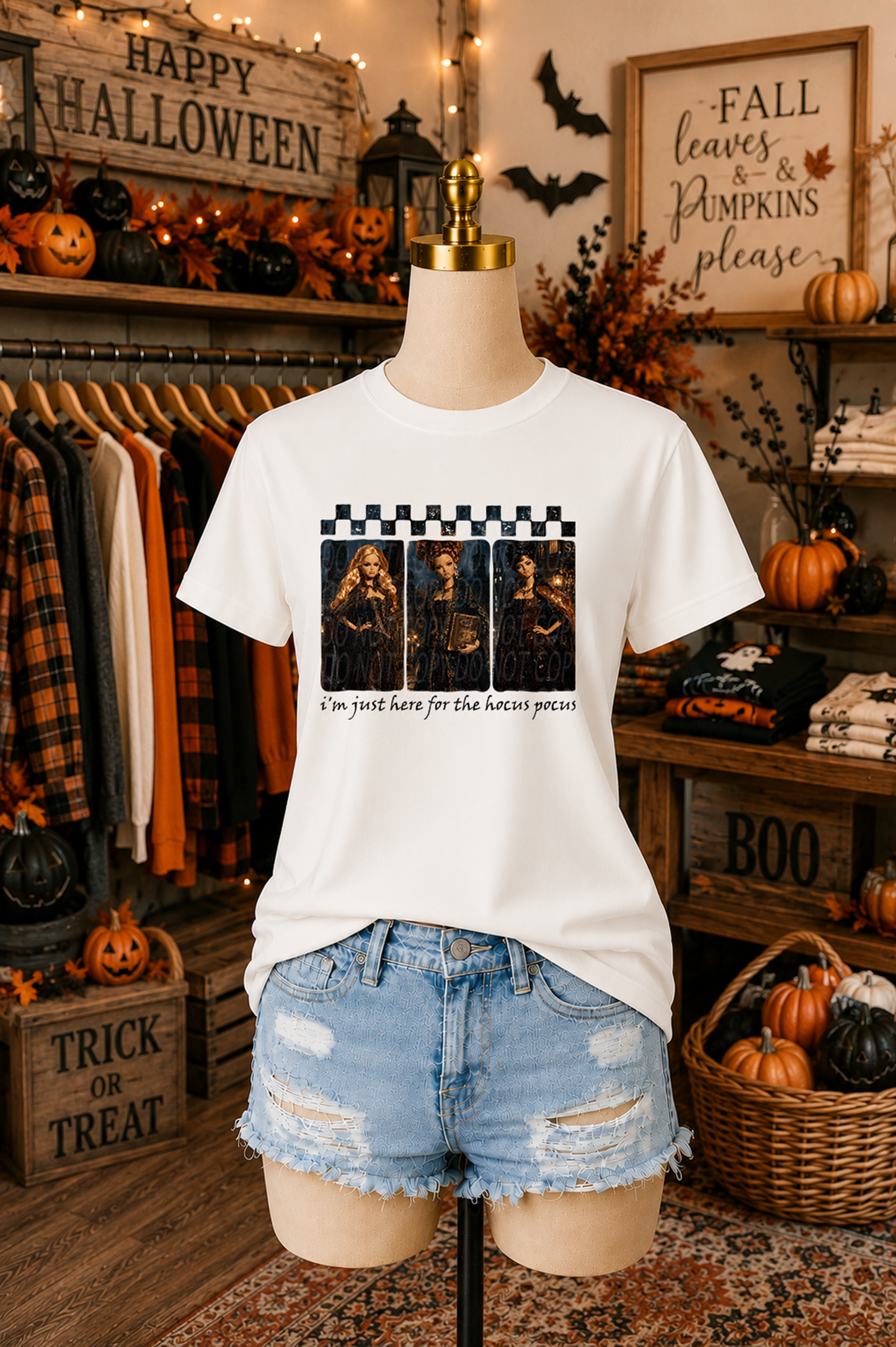 I'm Just Here For The Hocus Pocus Checkered