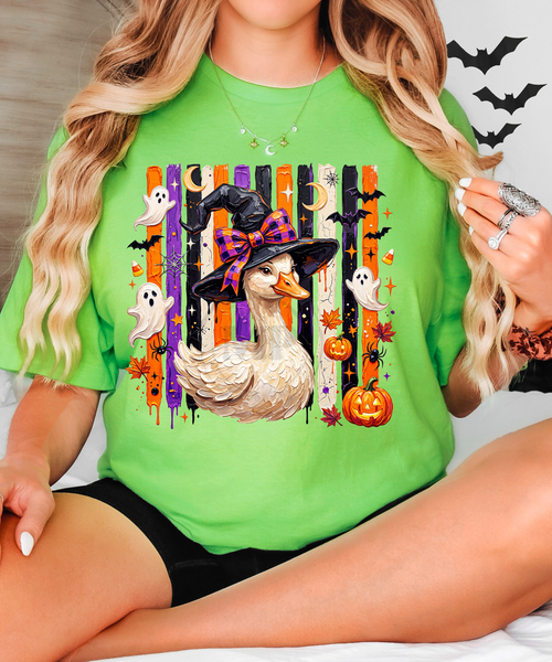 Load image 1 in gallery view. Brushstroke Halloween Goose and Stripes