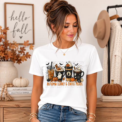 Load image 1 in gallery view. Autumn Leaves and Coffee Please