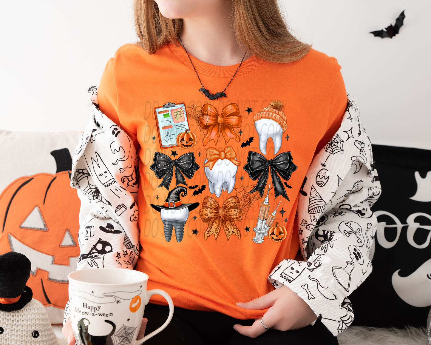 Halloween Teeth with Bows