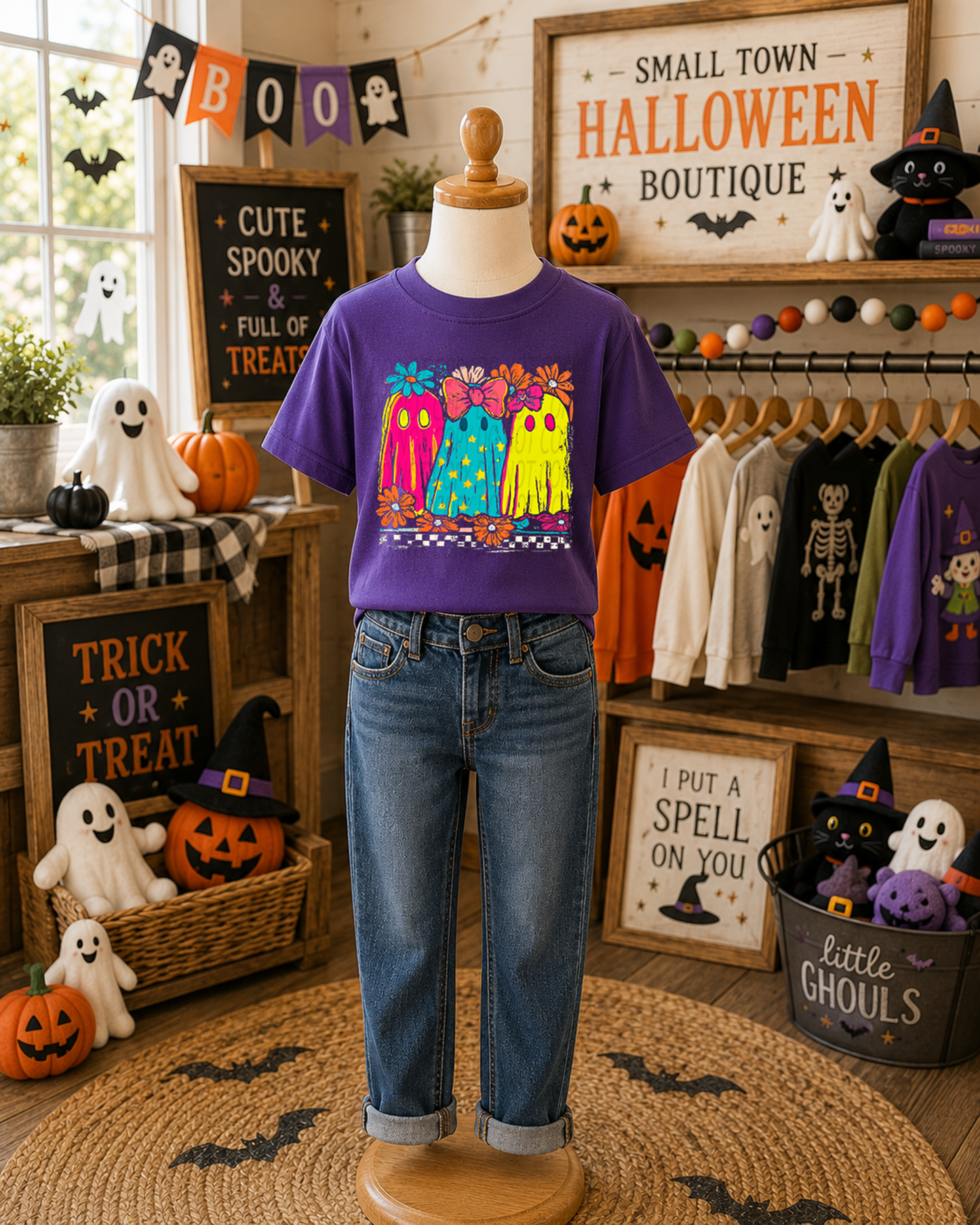 Cute Bright Boho Ghosts