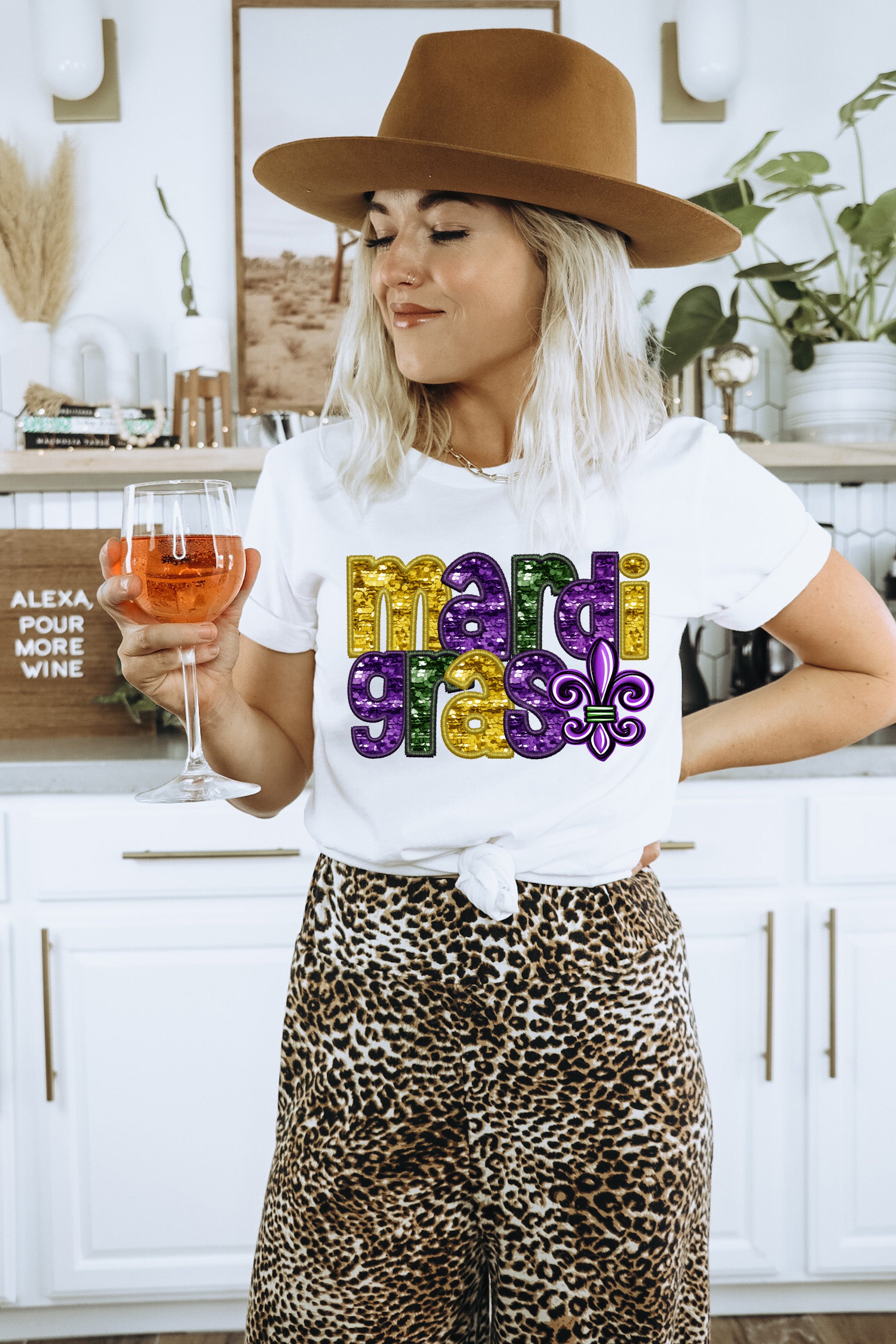 Funky Mardi Gras Faux Sequin