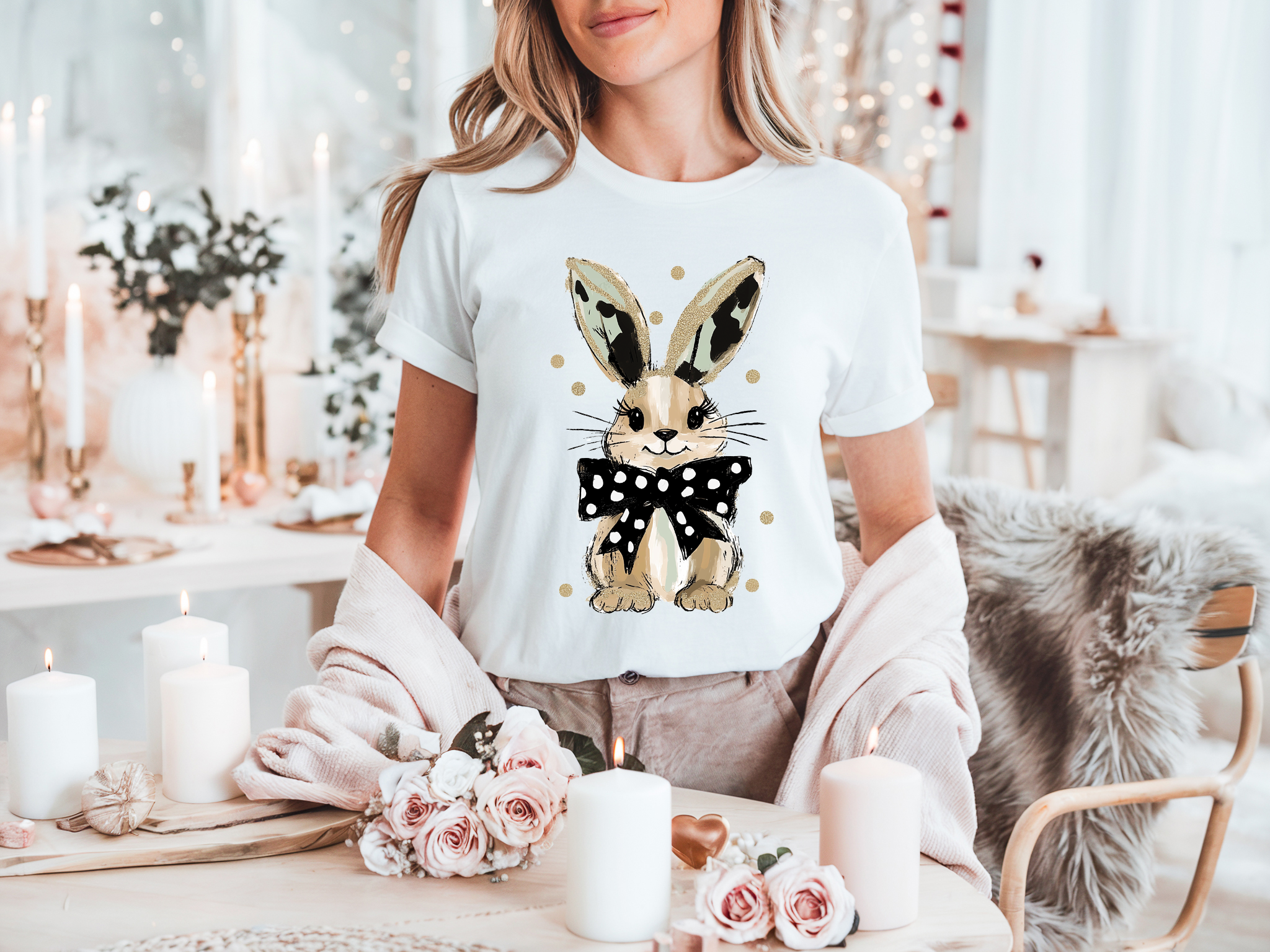 Camo Bunny Black Bow