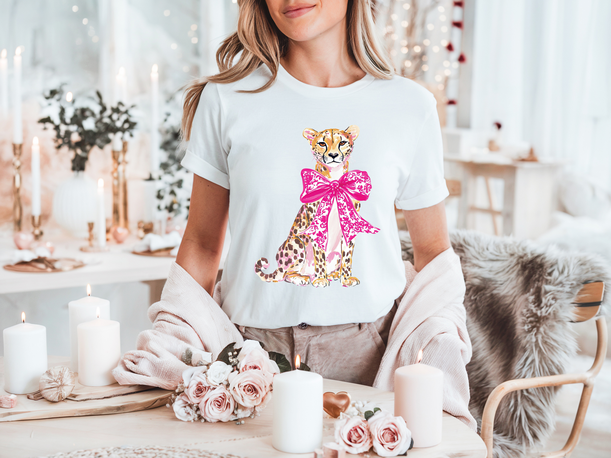 Cheetah Bow Cat