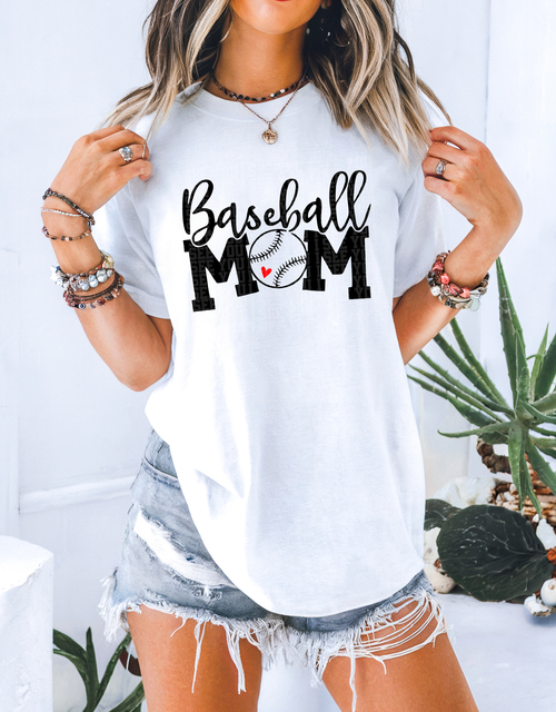 Load image 1 in gallery view. Baseball Mom Red Heart